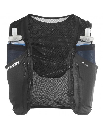 Salomon S/LAB Sense 6 Set Zaino Gilet Idrico Running, Black (2 Soft Flask da 500 ml Incluse)