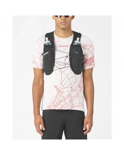 Salomon S/LAB Sense 6 Set Zaino Gilet Idrico Running, Black (2 Soft Flask da 500 ml Incluse)