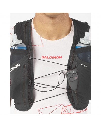 Salomon S/LAB Sense 6 Set Hydration Running Pack/Vest, Black (2 500 ml Soft Flask Included)