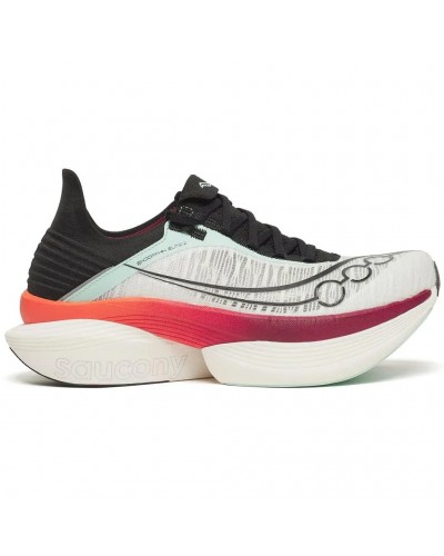 Saucony Endorphin Elite 2 Unisex Running Shoes, White/Crimson