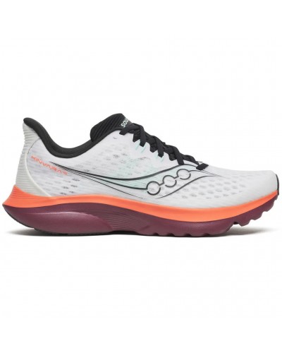 Saucony Kinvara 16 Men's Running Shoes, White/Crimson