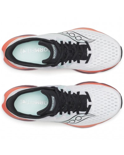 Saucony Kinvara 16 Men's Running Shoes, White/Crimson