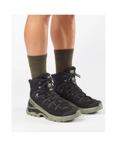 Salomon Quest 5 GTX Gore-Tex Men's Trekking Boots, Black/Deep Lichen Green/Black