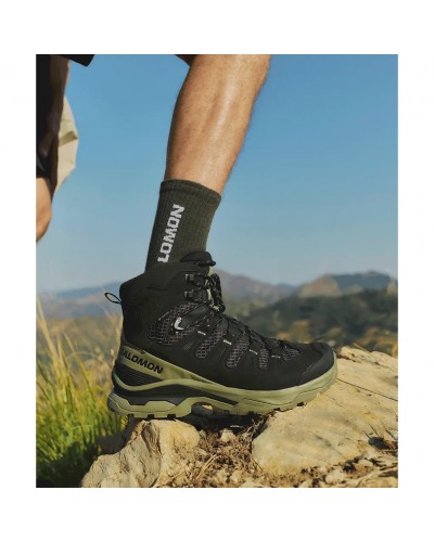 Salomon Quest 5 GTX Gore-Tex Men's Trekking Boots, Black/Deep Lichen Green/Black