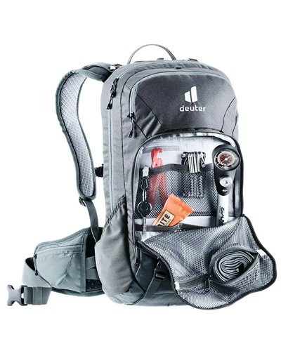 Deuter Attack 16 Cycling Backpack Back Protector, Graphite