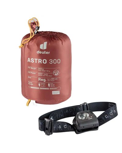 Deuter Astro 300 RDS Sleeping Bag - Left Zip, Redwood/Curry