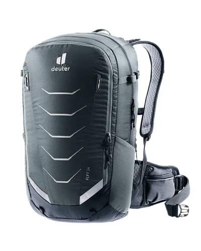 Deuter Flyt 14 Cycling Backpack Back Protector, Graphite/Black
