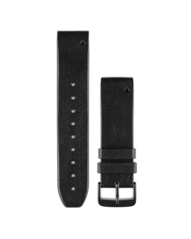Garmin Quickfit 22 Perforated Leather Strap for Fenix 6/Forerunner 935/945, Black
