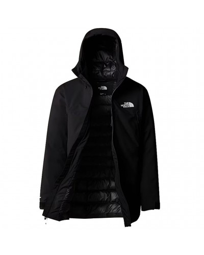 The North Face TNF Range Parka Impermeabile/Antivento in Piumino con Cappuccio Uomo, TNF Black/TNF Black