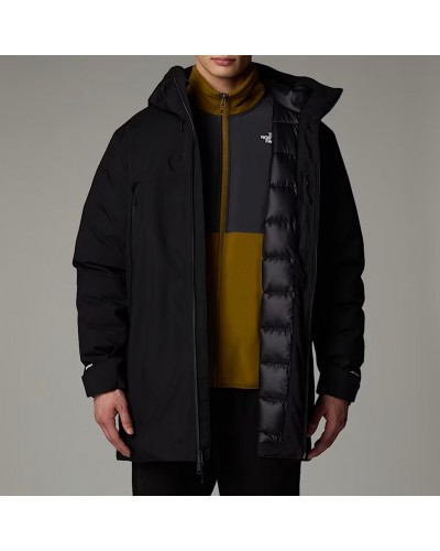 The North Face TNF Range Men's Waterproof/Windproof Hooded Down Parka, TNF Black/TNF Black