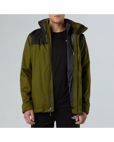 The North Face Evolve II Triclimate Men's 3in1 Waterproof Jacket, Forest Olive/Asphalt Grey