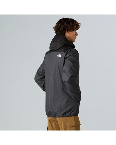 The North Face Quest Zip-In Compatible Men's Waterproof Jacket, Asphalt Grey/TNF Black/NPF