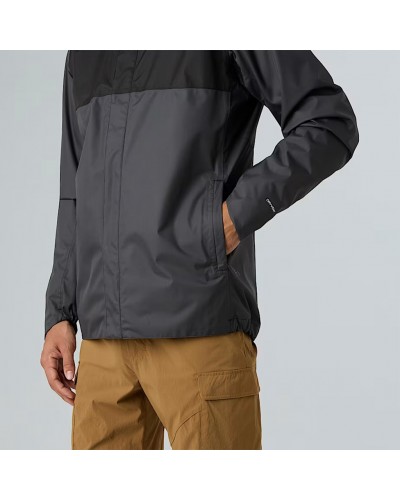The North Face Quest Zip-In Compatible Men's Waterproof Jacket, Asphalt Grey/TNF Black/NPF