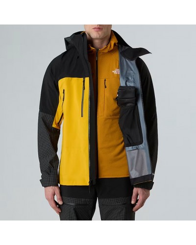 The North Face Summit Mountain GTX Gore-Tex Pro Men's Waterproof Jacket, Summit Gold/TNF Black