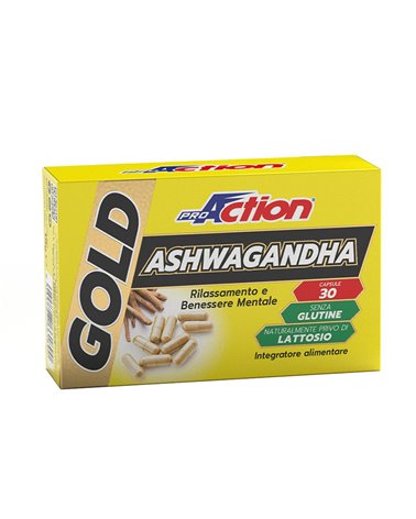 ProAction Gold Ashwagandha Physical and Mental Wellbeing, 30 capsules of 300 mg
