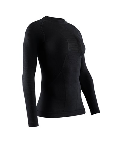 X-Bionic Apani 4.0 Merino Women's Long Sleeve Round Neck Shirt, Black/Black