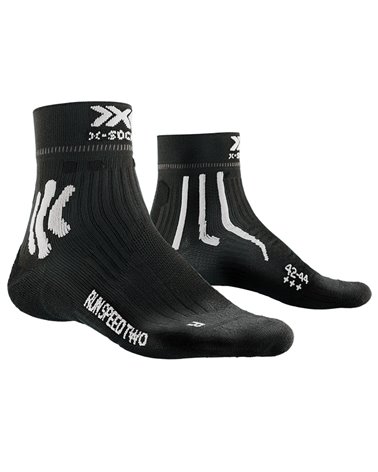 X-Bionic X-Socks Run Speed Two 4.0 Calze Running, Opal Black/Arctic White
