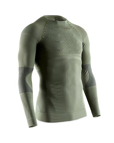 X-Bionic Energizer 4.0 Hunt Men's Long Sleeve Round Neck Shirt, Olive Green/Anthracite