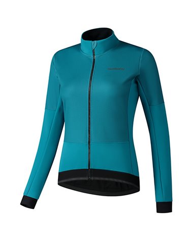 Shimano Kaede Women's Windproof Cycling Jacket Size M, Sea Green/Graphic