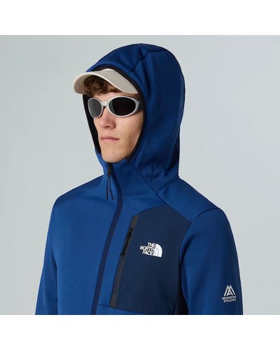 The North Face Mountain Athletics Men's Full-Zip Hooded Fleece, Estate Blue/Summit Navy