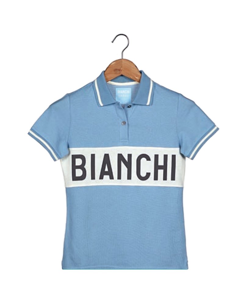 Bianchi Eroica Polo Maniche Corte Donna, Azzurro