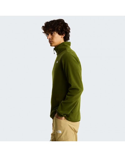 The North Face Glacier Pile Uomo 1/4 Zip, Woodland Green