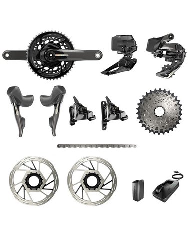 Sram Force e-Tap AXS 2x12v D2 172.5mm 50-37 Disc HRD 2023 Gruppo Completo