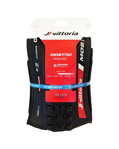 Vittoria Mostro Enduro/e-MTB 29x2.4 4C Grafene TLR Copertone Tubeless 120 TPI 2-ply, Nero