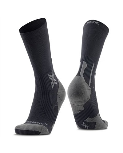X-Bionic X-Socks Run Perform Crew Calze Running Uomo, Black/Charcoal