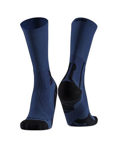 X-Bionic X-Socks Run Perform Crew Men's Socks, Marine/X Black