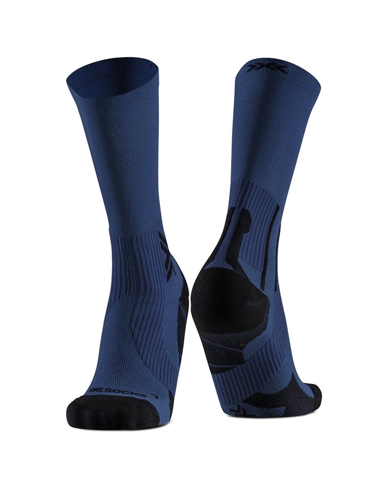 X-Bionic X-Socks Run Perform Crew Men's Socks, Marine/X Black