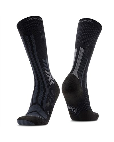 X-Bionic X-Socks Trekking Perform Merino Crew Calze Uomo in Lana Merino, Black/Charcoal