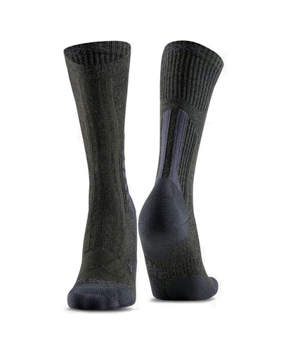 X-Bionic X-Socks Trekking Perform Merino Crew Men's Socks, Moss Green/X Black