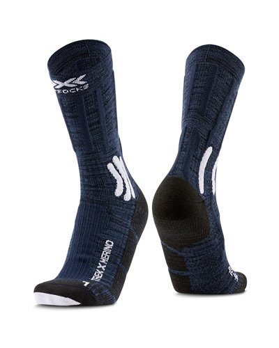 X-Bionic X-Socks Trek X Merino Men's Socks, Midnight Blue/Arctic White