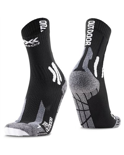 X-Bionic X-Socks Trek Outdoor Calze Uomo, Opal Black/Dolomite Grey Melange