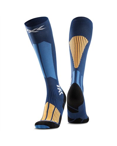 X-Bionic X-Socks Ski Touring Perform OTC Ski Socks, Marine/Orange