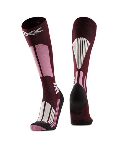 X-Bionic X-Socks Ski Touring Perform OTC Women's Ski Socks, Deep Purple/Light Sand