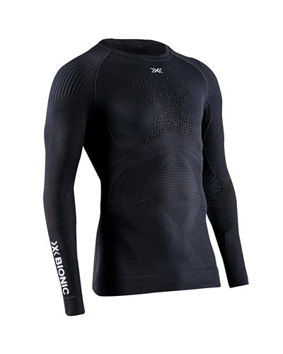 X-Bionic Energy Accumulator 4.0 Men's Long Sleeve Round Neck Shirt, Opal Black/Arctic White