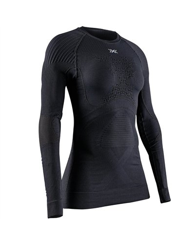 X-Bionic Energy Accumulator 4.0 Maglia Girocollo Maniche Lunghe Donna, Opal Black/Arctic White