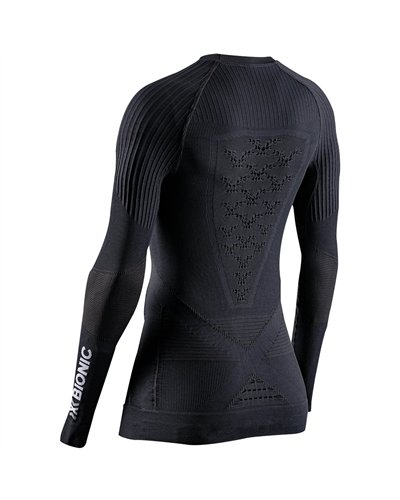 X-Bionic Energy Accumulator 4.0 Women's Long Sleeve Round Neck Shirt, Opal Black/Arctic White