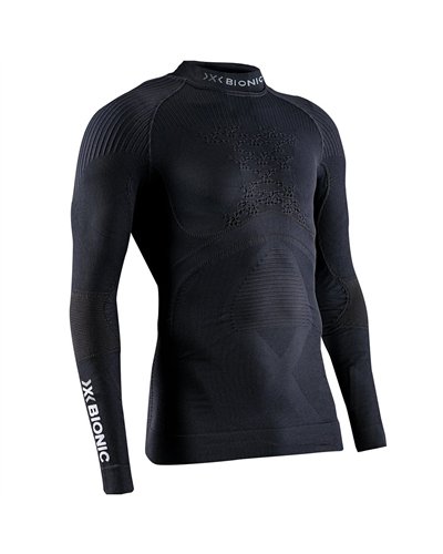 X-Bionic Energy Accumulator 4.0 Men's Long Sleeve Turtle Neck Shirt, Opal Black/Arctic White
