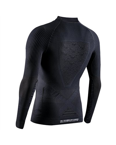 X-Bionic Energy Accumulator 4.0 Maglia Lupetto Maniche Lunghe Uomo, Opal Black/Arctic White