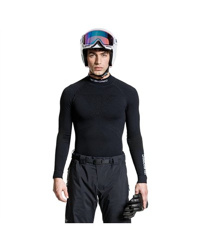 X-Bionic Energy Accumulator 4.0 Maglia Lupetto Maniche Lunghe Uomo, Opal Black/Arctic White