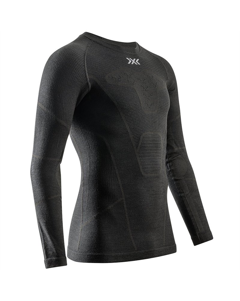 X-Bionic Symbio Merino Men's Long Sleeve Round Neck Shirt, Opal Black