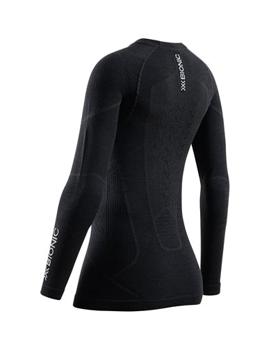 X-Bionic Symbio Merino Maglia Girocollo Maniche Lunghe Donna, Opal Black