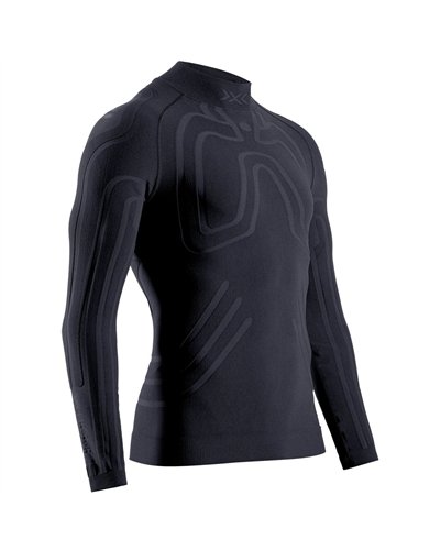 X-Bionic Heatloop Men's Long Sleeve Round Neck Shirt, X Black
