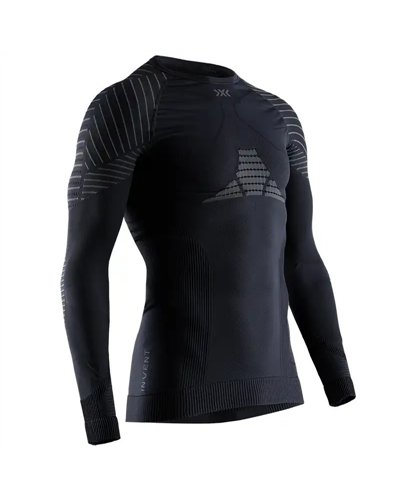 X-Bionic Invent 4.0 Maglia Intimo Maniche Lunghe Girocollo Uomo, Black/Charcoal