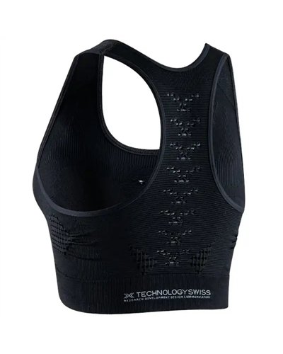 X-Bionic Energizer 4.0 Sport Bra Reggiseno Sportivo Donna, Opal Black/Arctic White