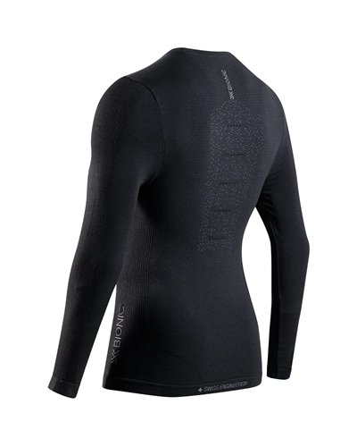 X-Bionic Mightywool Men's Long Sleeve Round Neck Shirt, X Black