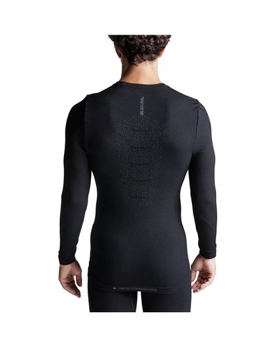 X-Bionic Mightywool Men's Long Sleeve Round Neck Shirt, X Black